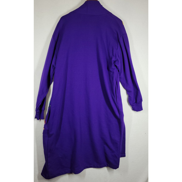 Vintage Lacy Afternoon Overcoat L Embellished Robe Lace Art To Wear Grandma - Picture 11 of 16